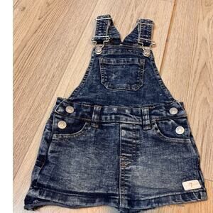7 for all mankind denim jean overall dress girls size 12 months infant